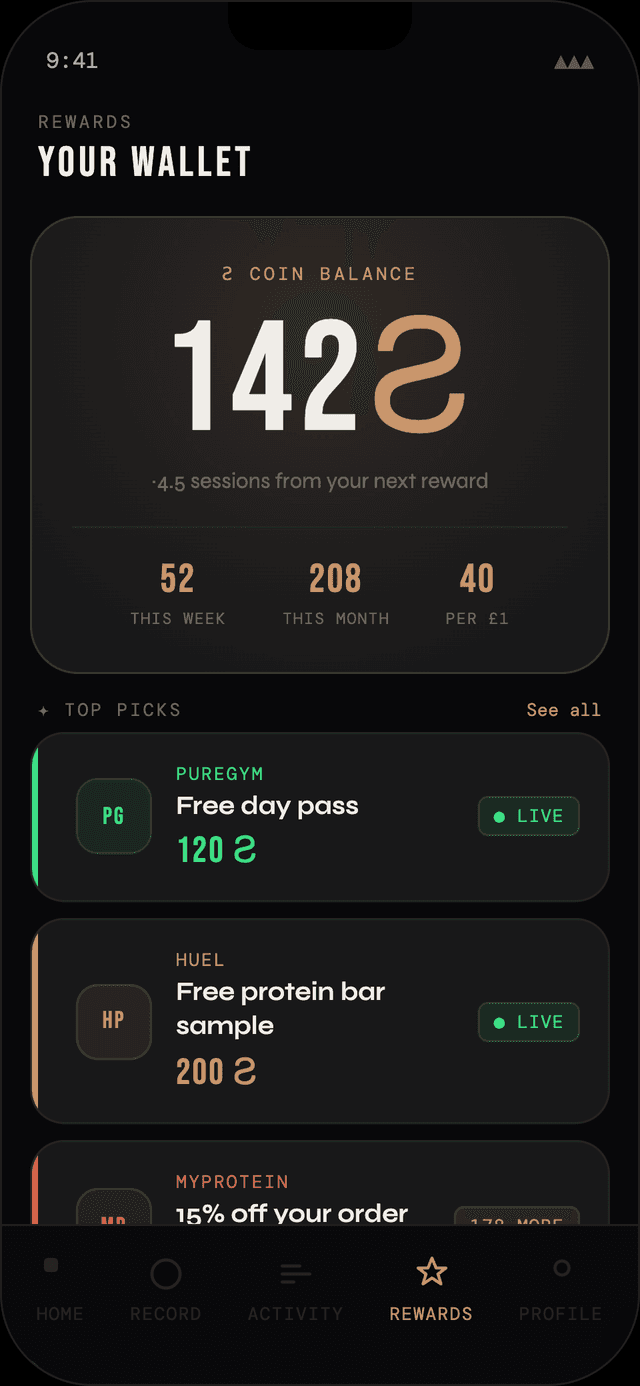 Spend on rewards — app screenshot